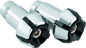 Bikemaster BikeMaster Anti-Vibration Bar Ends - Black/Silver - 152151