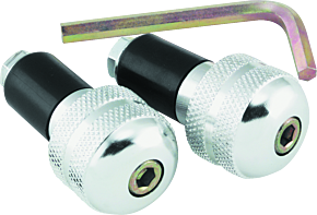 Bikemaster BikeMaster Anti Vibration Bar Ends - Silver - 266002
