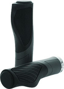 Bikemaster BikeMaster Lock-On Ergo Grips - Black/Grey - 102197