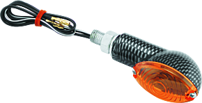 Bikemaster BikeMaster Ministalk Marker Light Oval Carbon/Amber - 266018