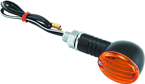 Bikemaster BikeMaster Ministalk Marker Light Round - Black/Amber - 266015