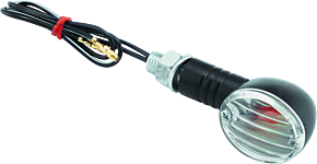 Bikemaster BikeMaster Ministalk Marker Light Round - Black/Clear - 266014