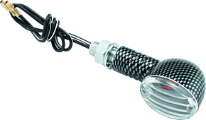 Bikemaster BikeMaster Ministalk Marker Light Round Carbon/Clear - 266012