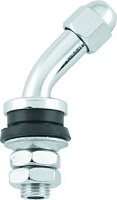 Bikemaster BikeMaster Valve Stem 45Deg Chrome Ea. - 151416