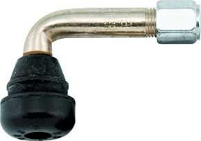 Bikemaster BikeMaster Valve Stem 90Deg Chrome w/Rubber Ea - 151415