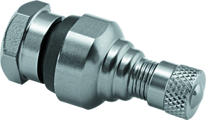 Bikemaster BikeMaster Valve Stem Aluminum 11.3mm Pair Titanium - 151974