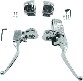 Bikers Choice Bikers Choice 15-17 Softail Chrome Handlebar Control Kit 1/2 Inch Bore Single Disc - 601448