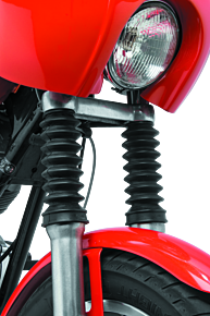 Bikers Choice Bikers Choice 39MM Black Fork Boots Extended 6.9in / Collapsed 3.35in (Pair) - 666760
