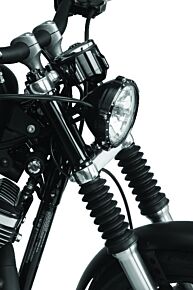 Bikers Choice Bikers Choice 39MM Black Short Fork Boots Extended 5in / Collapsed 2.25in (Pair) - 666765