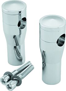 Bikers Choice Bikers Choice 4 Inch Chrome Smooth Top Risers for BC or DNA Springer Front End - 601951