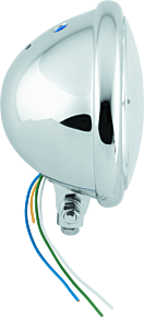 Bikers Choice Bikers Choice 5-3/4 Chrome Bottom Mount Headlight Clear Lens H4 60/55W Universal - 666808