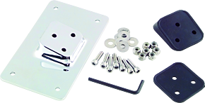 Bikers Choice Bikers Choice 55-Up Chrome Custom Laydown License Plate Bracket With 3 Bolt Style - 490002