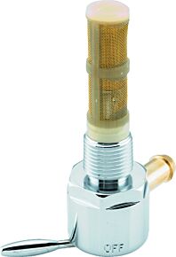 Bikers Choice Bikers Choice 57-75 Big Twin / XL Chrome Round Petcock 3/8in-18 NPT Right Outlet Straight - 489638