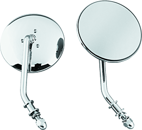Bikers Choice Bikers Choice 65-Up Chrome 4 Inch Round Short Stem Mirror Right Custom - 489711