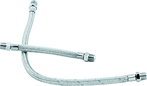Bikers Choice Bikers Choice 66-84 Shovelhead Braided Stainless Rocker Box Oil Line Set Replaces H-D 62783-66A - 493390