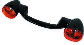 Bikers Choice Bikers Choice 91-08 Touring 86-17 FLST Narrow Black Rear Turn Signal Bar Kit W/Amber Lens - 491157