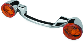 Bikers Choice Bikers Choice 91-08 Touring 86-17 FLST Narrow Chrome Rear Turn Signal Bar Kit W/Amber Lens - 491156