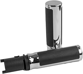 Bikers Choice Bikers Choice Billet Cushioned Grips Throttle-By-Wire Chrome - 485810