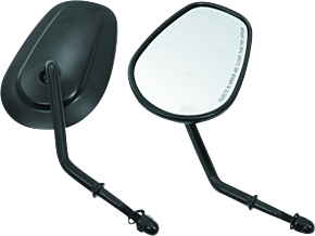 Bikers Choice Bikers Choice Black Tapered Short Stem Mirrors Pr - 482009