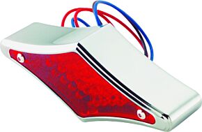 Bikers Choice Bikers Choice Chrome Diamond LED Taillight Red Lens Universal Custom - 490307