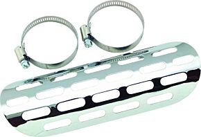 Bikers Choice Bikers Choice Chrome Perforated Heat Shield Fits 1-3/4 to 2 Inch Pipe Custom - 150861