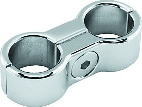 Bikers Choice Bikers Choice Chrome Plain Oil Hose Separator For 2 Hoses - 489604