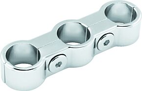 Bikers Choice Bikers Choice Chrome Plain Oil Hose Separator For 3 Hoses - 489605