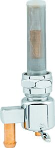 Bikers Choice Bikers Choice Chrome Round Petcock 22MM Down Outlet - 489637