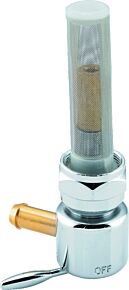 Bikers Choice Bikers Choice Chrome Round Petcock 22MM Left Outlet - 489635