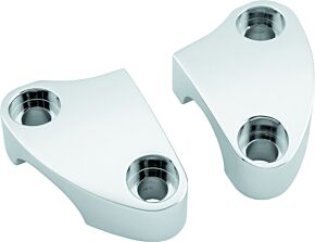 Bikers Choice Bikers Choice Early Style Riser Clamps Chrome-Plated Billet Aluminum Smooth - 482499