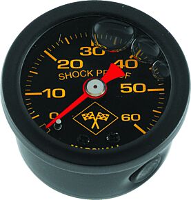 Bikers Choice Bikers Choice Marshall Liquid Filled Shock Proof Gauge Black Bezel with Midnight Series Face Style - 496459