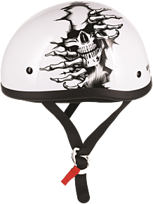 Bikers Choice Bikers Choice Original Born Wild Helmet, White/Black, L - 649503