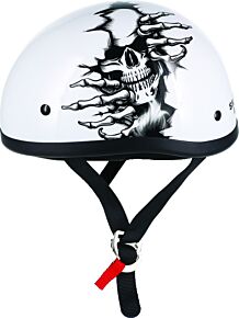 Bikers Choice Bikers Choice Original Born Wild Helmet, White/Black, XS - 649500