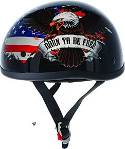 Bikers Choice Bikers Choice Original Freedom Eagle Helmet, Black, XS - 649530