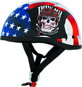 Bikers Choice Bikers Choice Original Lethal Threat POW MIA Helmet, Red/White/Blue, 2XL - 646961