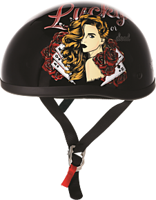 Bikers Choice Bikers Choice Original Lucky Lady Helmet, Black, M - 649520