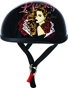 Bikers Choice Bikers Choice Original Lucky Lady Helmet, Black, XS - 649518