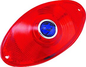 Bikers Choice Bikers Choice Replacement Red Cat Eye Taillight Lens With Blue Dot Custom - 491260
