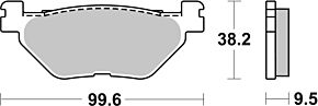 Brembo OE Powersports Brembo OE Powersports Brembo OE 04-05 Yamaha TDM 900cc Brake Pad - Rear - 07YA39SP