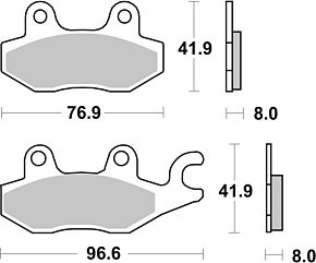 Brembo OE Powersports Brembo OE Powersports Brembo OE 08-17 Kawasaki EX R Ninja 250cc Sinter Brake Pad - Front - 07YA22SA