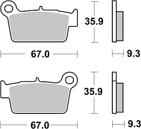 Brembo OE Powersports Brembo OE Powersports Brembo OE 09-13 Aprilia RXV 450cc Brake Pad - Rear - 07YA41SD