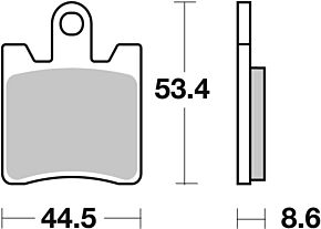 Brembo OE Powersports Brembo OE Powersports Brembo OE 13-18 Triumph Trophy SE 1200cc Sinter Brake Pad - Front - 07YA09SA
