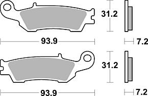 Brembo OE Powersports Brembo OE Powersports Brembo OE 20-21 Fantic XX 125cc Sinter Brake Pad - Front - 07YA47SX