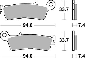 Brembo OE Powersports Brembo OE Powersports Brembo OE 23-23 Fantic XE 125cc Sinter Brake Pad - Front - 07YA55SD