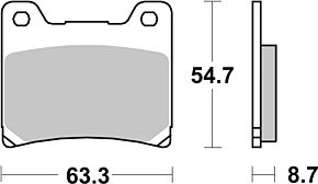 Brembo OE Powersports Brembo OE Powersports Brembo OE 89-92 Yamaha XV 750cc Sinter Brake Pad - Front - 07YA11SA