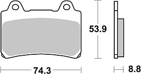 Brembo OE Powersports Brembo OE Powersports Brembo OE 90-90 Yamaha FZR A 400cc Sinter Brake Pad - Front - 07YA35SA