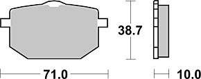 Brembo OE Powersports Brembo OE Powersports Brembo OE 90-93 Moto-Guzzi NTX 750cc Sinter Brake Pad - Front - 07YA18SA