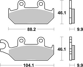 Brembo OE Powersports Brembo OE Powersports Brembo OE 91-92 Yamaha Artesia 400cc Sinter Brake Pad - Front - 07YA25SA