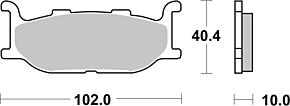 Brembo OE Powersports Brembo OE Powersports Brembo OE 91-92 Yamaha FZX Zeal 250cc Sinter Brake Pad - Front - 07YA27SA