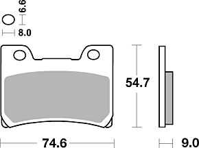 Brembo OE Powersports Brembo OE Powersports Brembo OE 92-95 Yamaha FZR R 600cc Sinter Brake Pad - Front - 07YA26SA